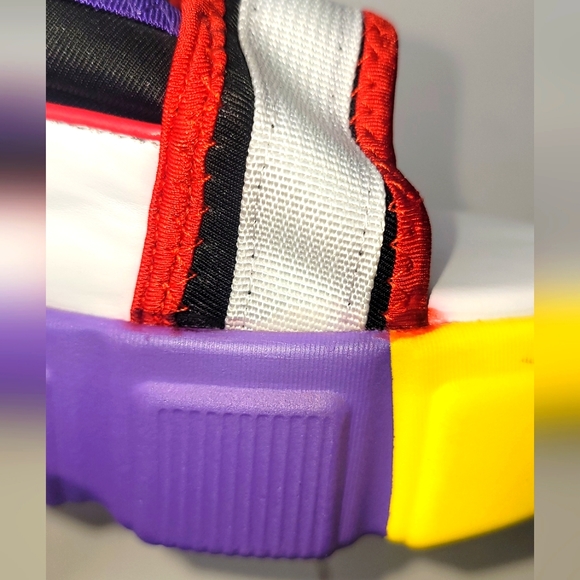 Women's Multi Colored Platform Velcro Strapped Sandal - Picture 4 of 16